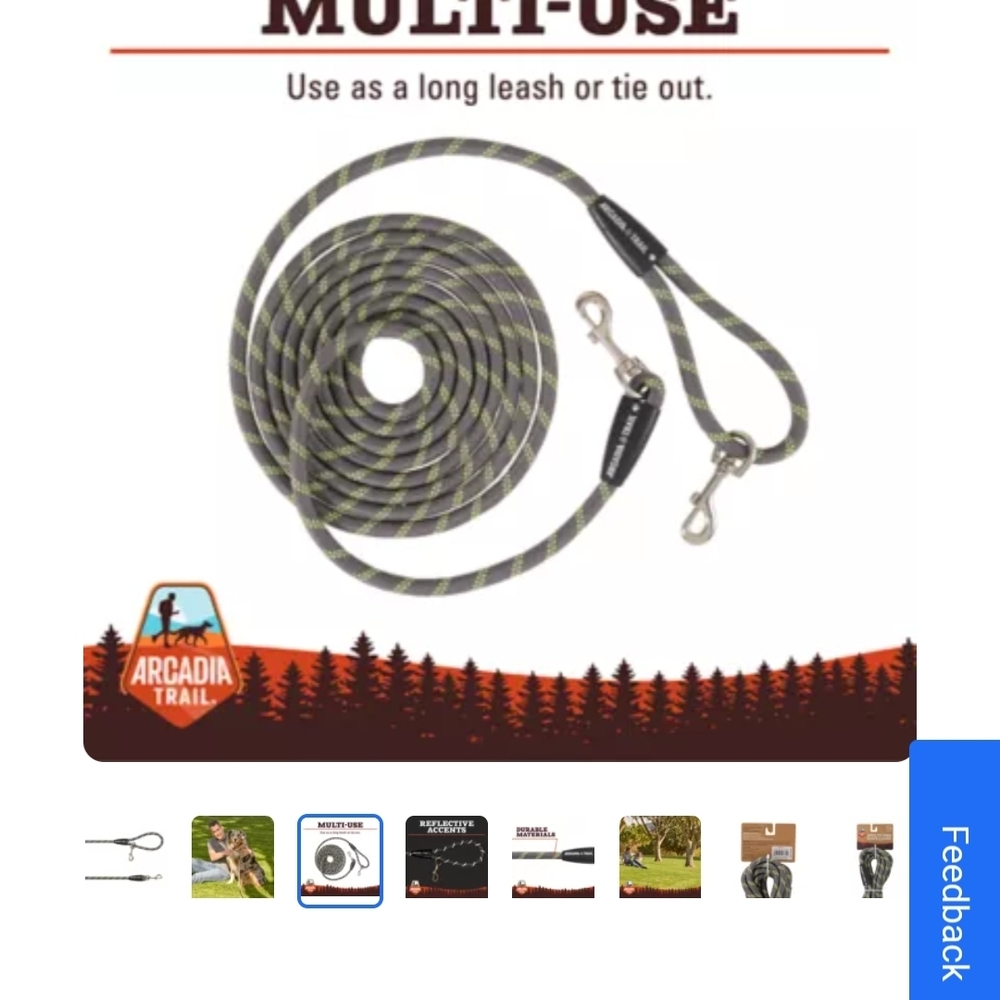 Arcadia Black Dog Leash (MULTI USE)